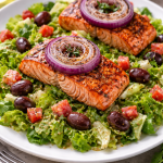 салат с диким лососем